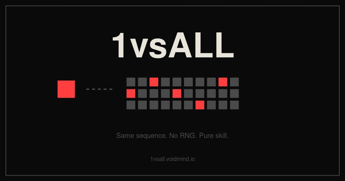 Show HN: 1vsALL Season 3 – Memory game where you remember patterns, not colors