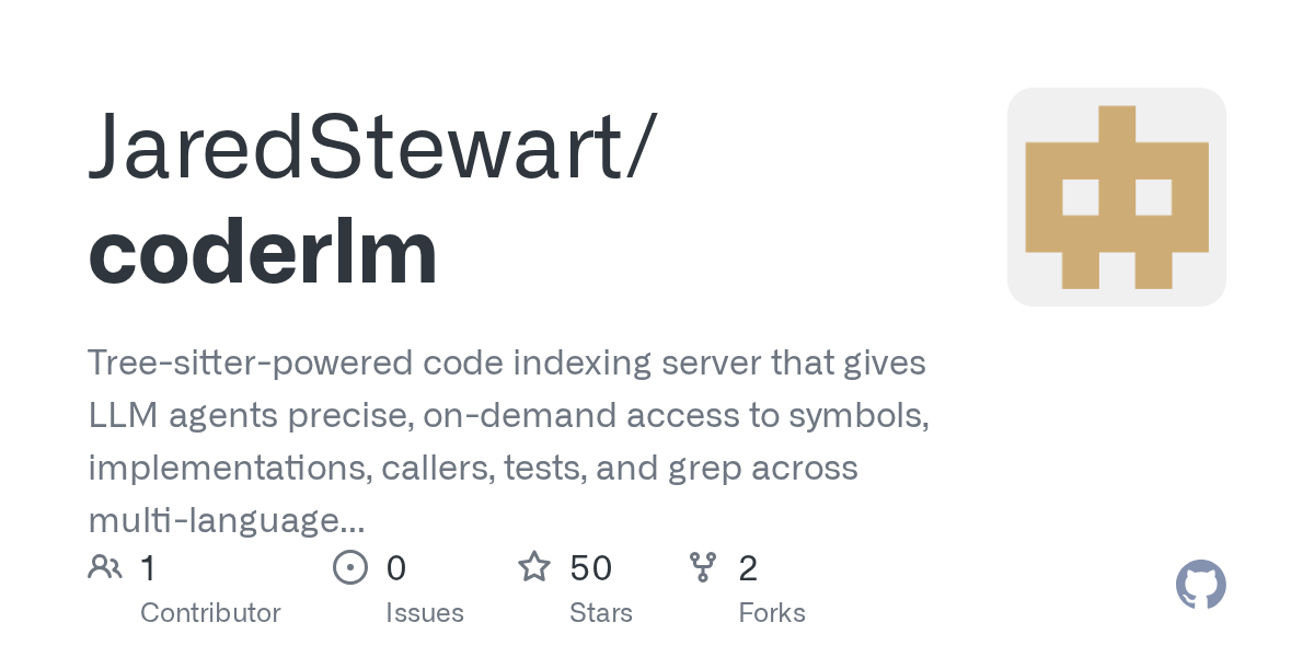 Show HN: CodeRLM – Tree-sitter-backed code indexing for LLM agents