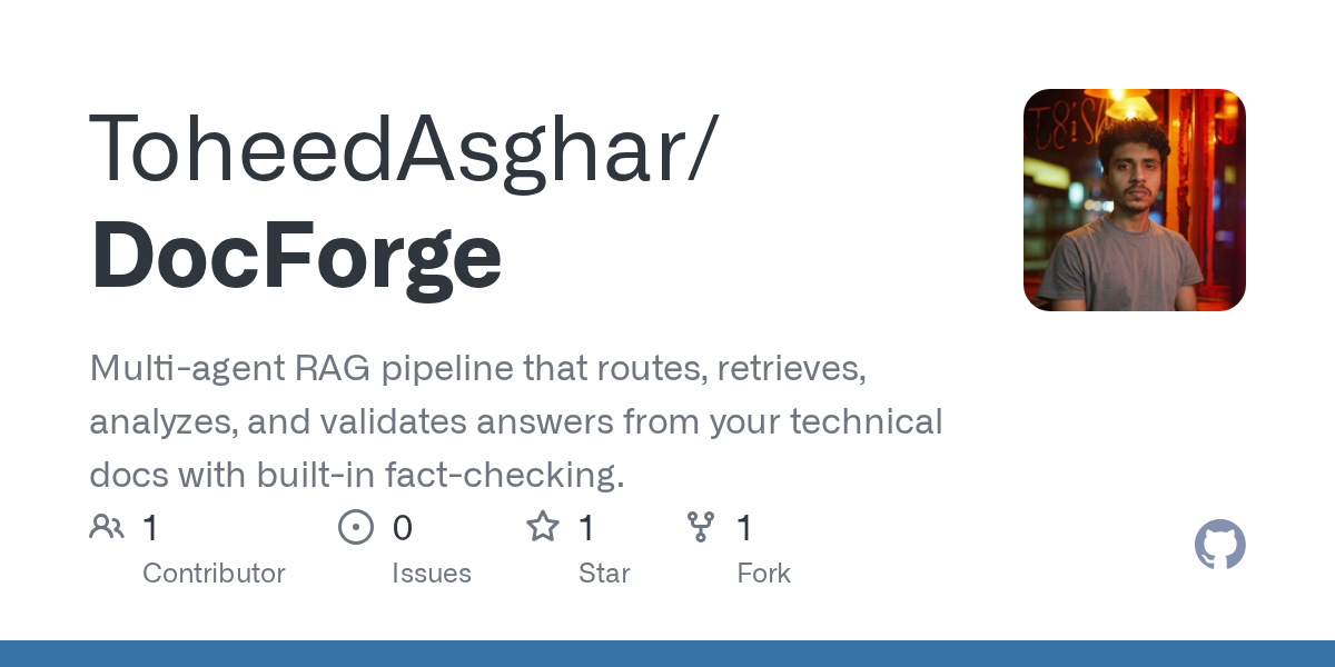 Show HN: DocForge – Multi-Agent RAG That Fact-Checks Its Own Answers
