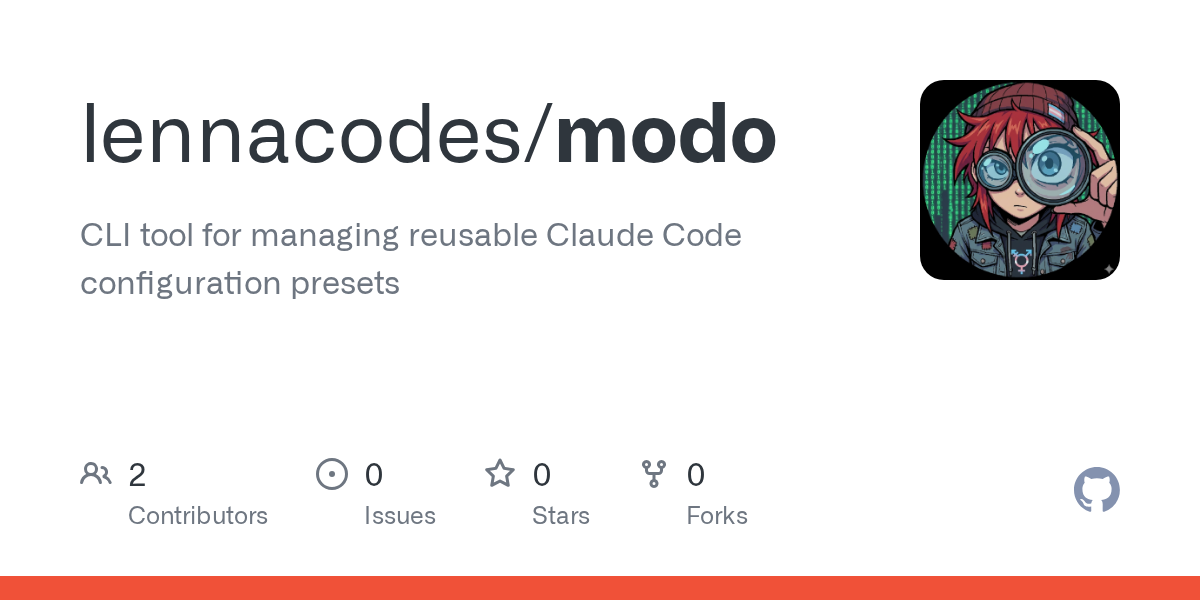 Show HN: Modo – Manage reusable Claude Code config presets from the CLI