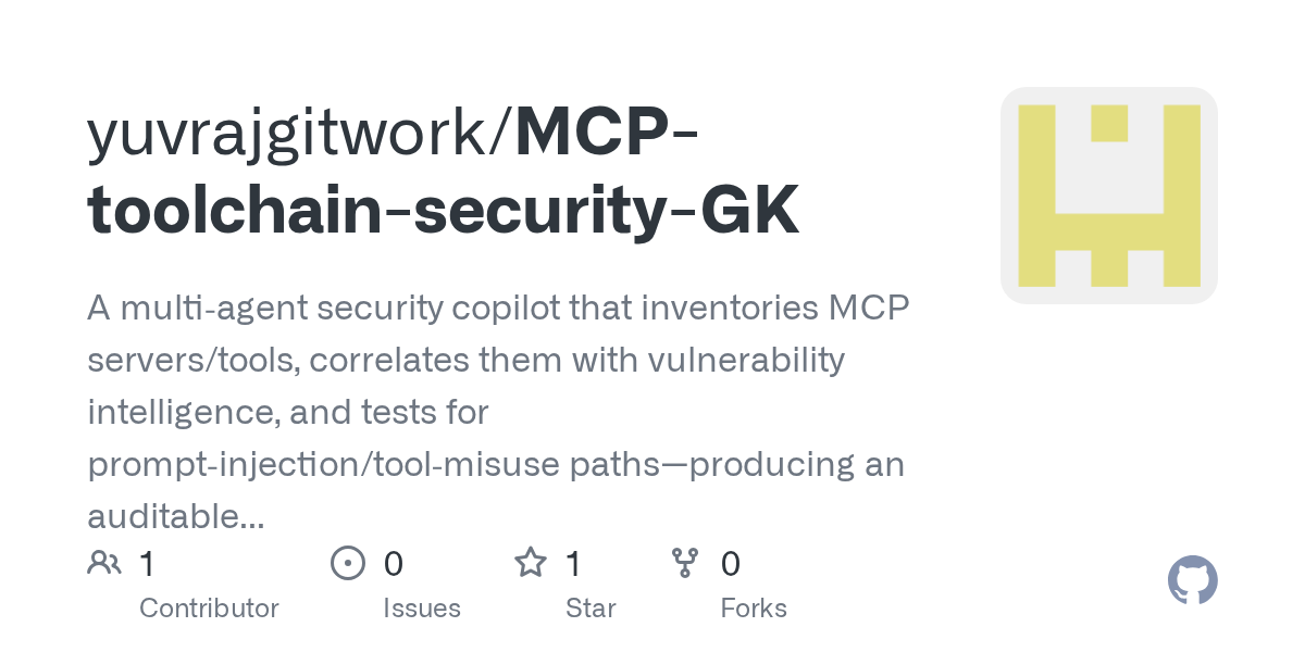 Show HN: Mcpsec-A multi-agent SEC gate for MCP toolchains (scan โharden โrescan)