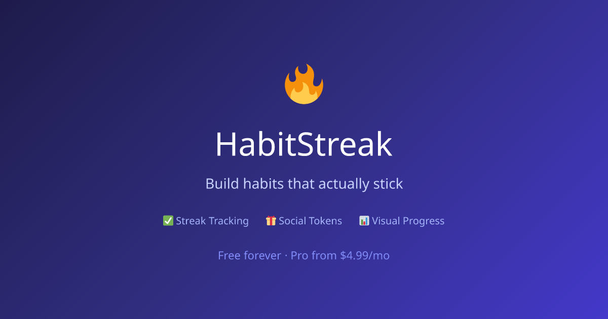 Show HN: HabitStreak – Habit tracker with giftable streak tokens